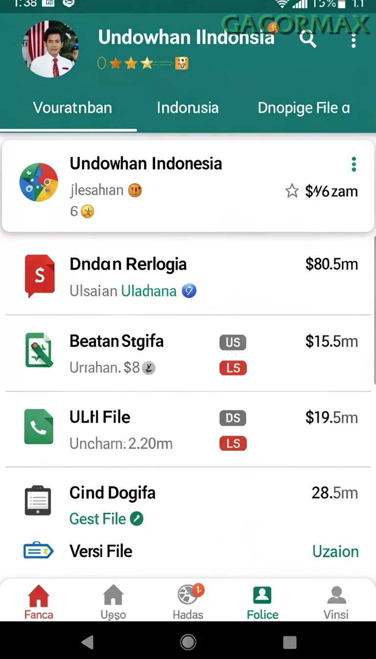 Cuplikan layar GEBYAR4D — pengaturan akun