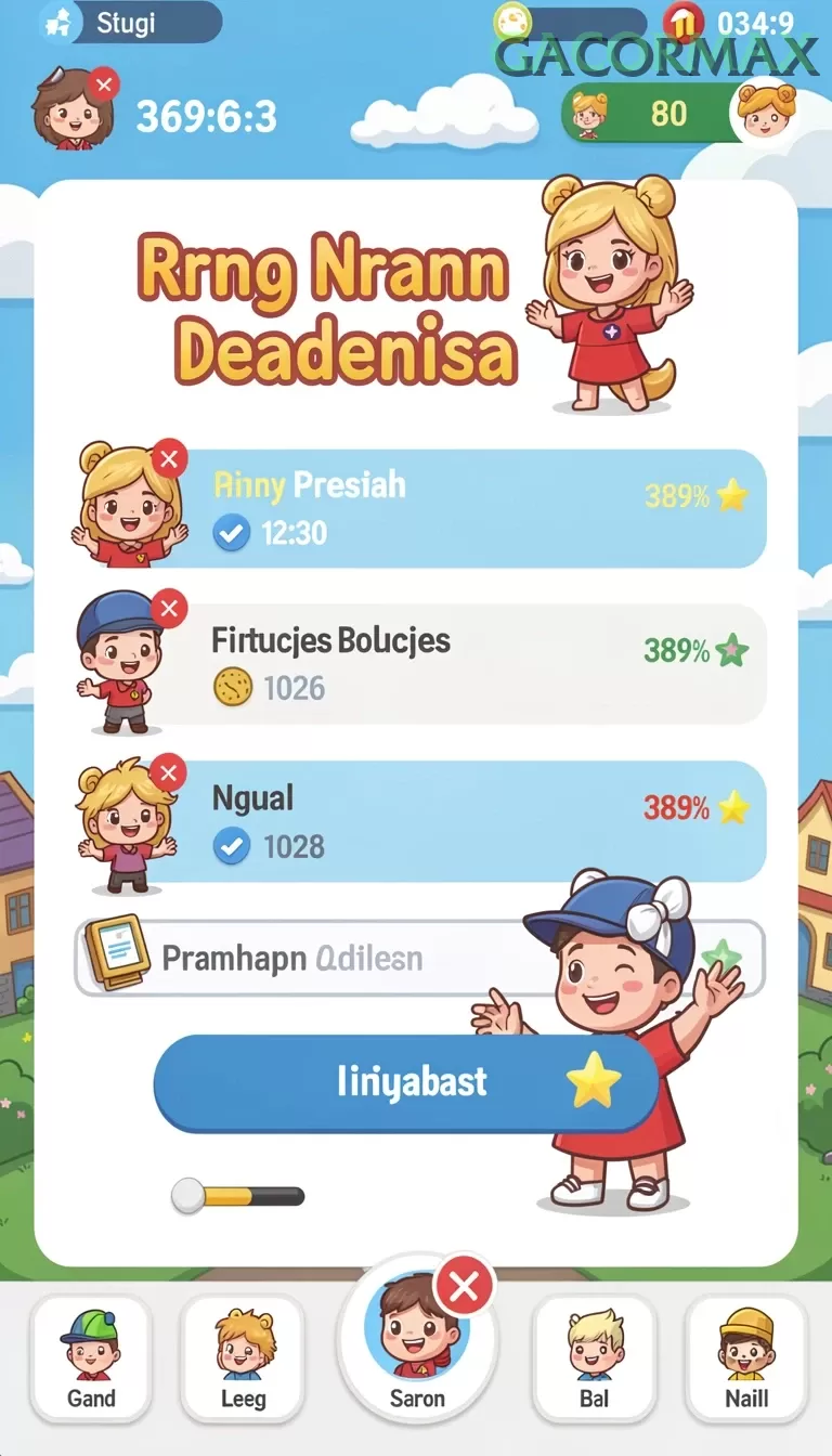 Cuplikan layar GEBYAR4D — menu navigasi